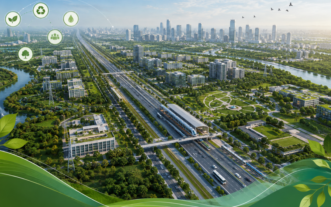 Bongs Prayukti International Pvt. Ltd. has been entrusted with obtaining Environmental Clearance for the Proposed Town Development Scheme in Layer-II of Nava Raipur Atal Nagar by NRANVP. The 436.02-hectare Transit-Oriented Development (TOD) project will support sustainable urban growth through the development of essential infrastructure, civic amenities, and mixed-use urban spaces.