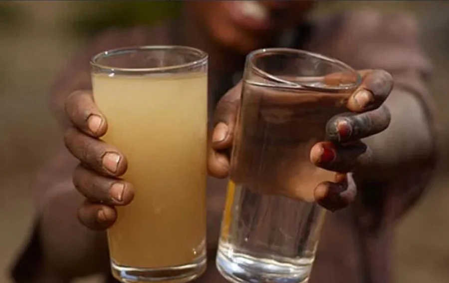 dirty and clean water
